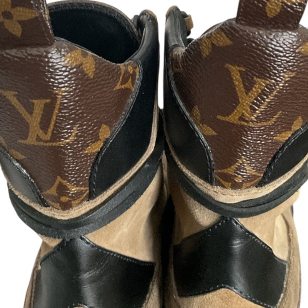 Louis Vuitton Laureate Platform Desert Boots Monogram Canvas Suede Size 39 - Picture 4 of 16